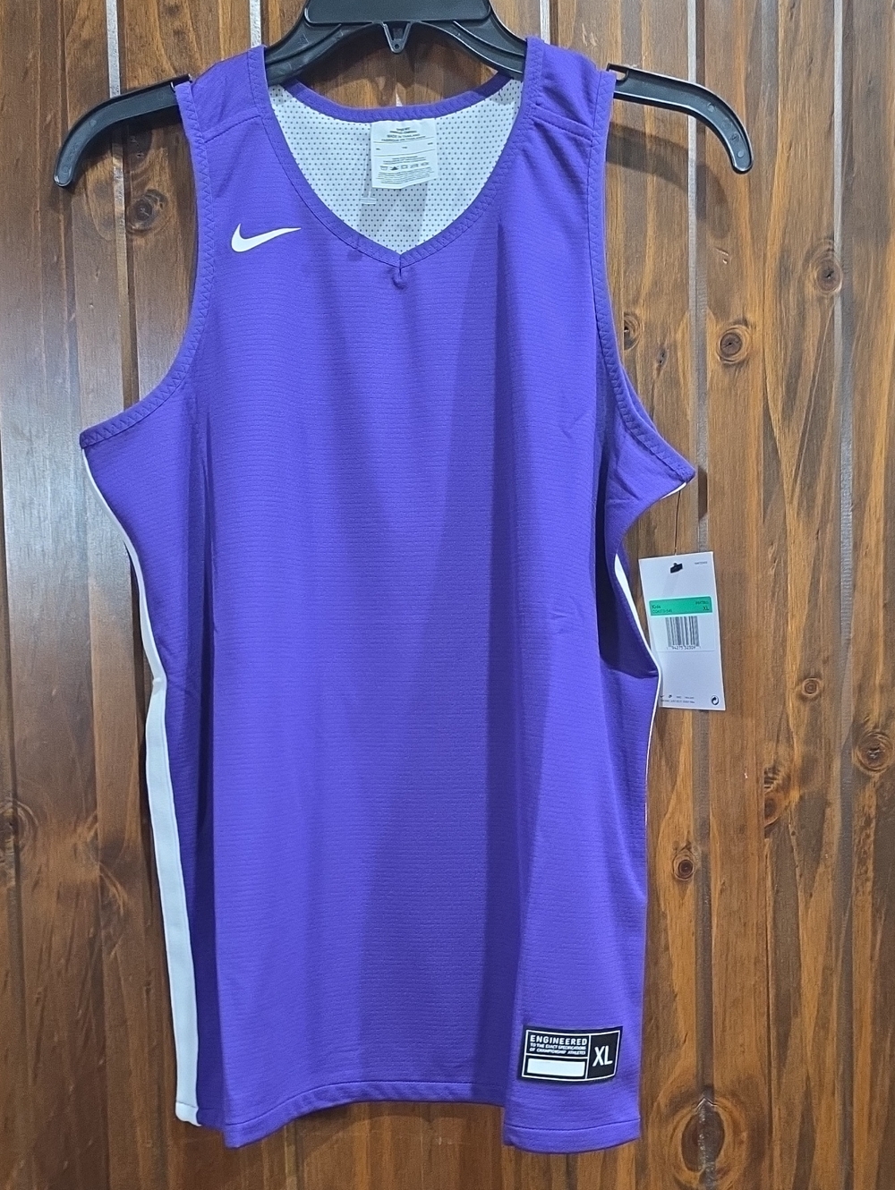 Nike Unisex Purple Basketball Jersey with White Accents